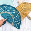 Handwoven Seagrass Wall Fan Decorative Hanging Home Boho Style Natural Fiber Craft