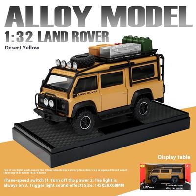 1/32 Scale Land Rover Defender Off Road Van Alloy Diecast Car Model Sound Light Non Remote Control Vehicle Toys Children's Toy Car Boy