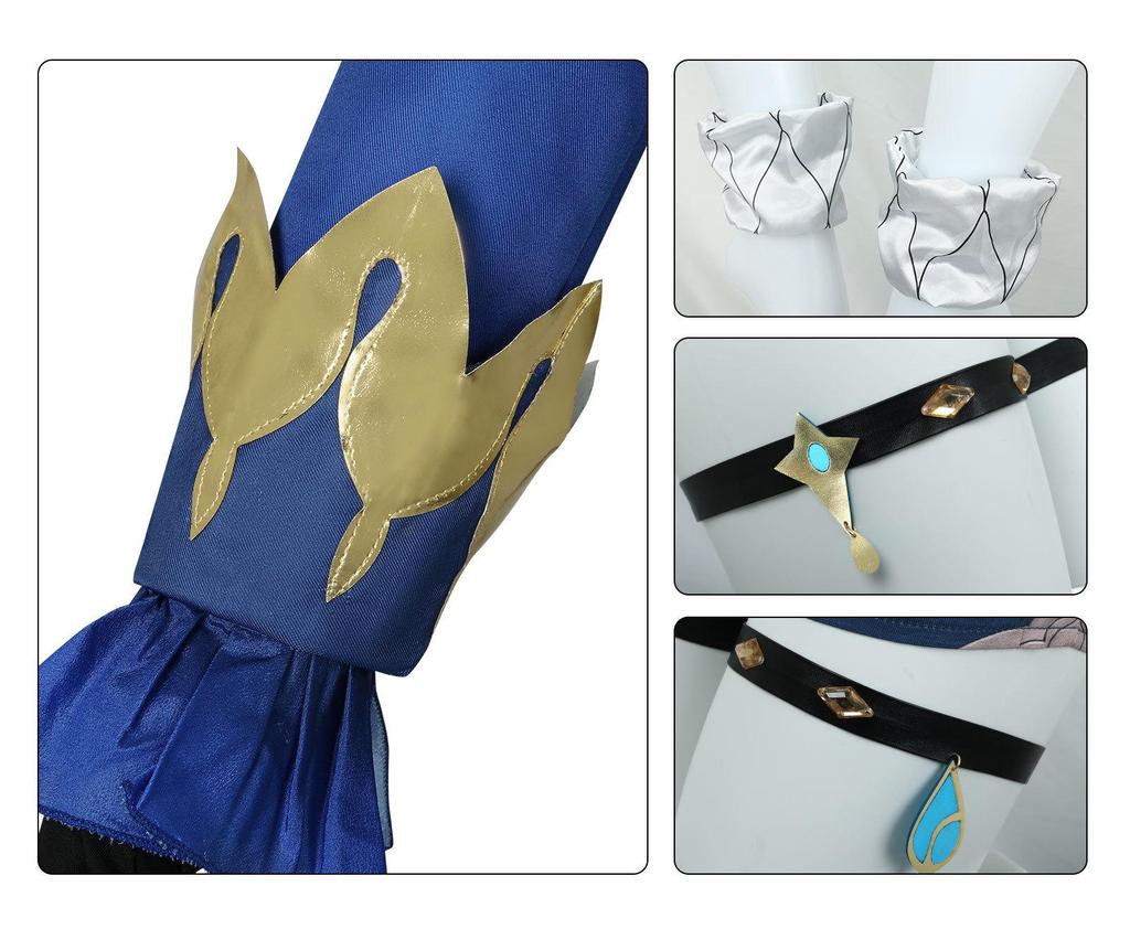 Genshin Impact Fontaine Hydro Archon Furina Cosplay Costume - Black Furina Anime Outfit