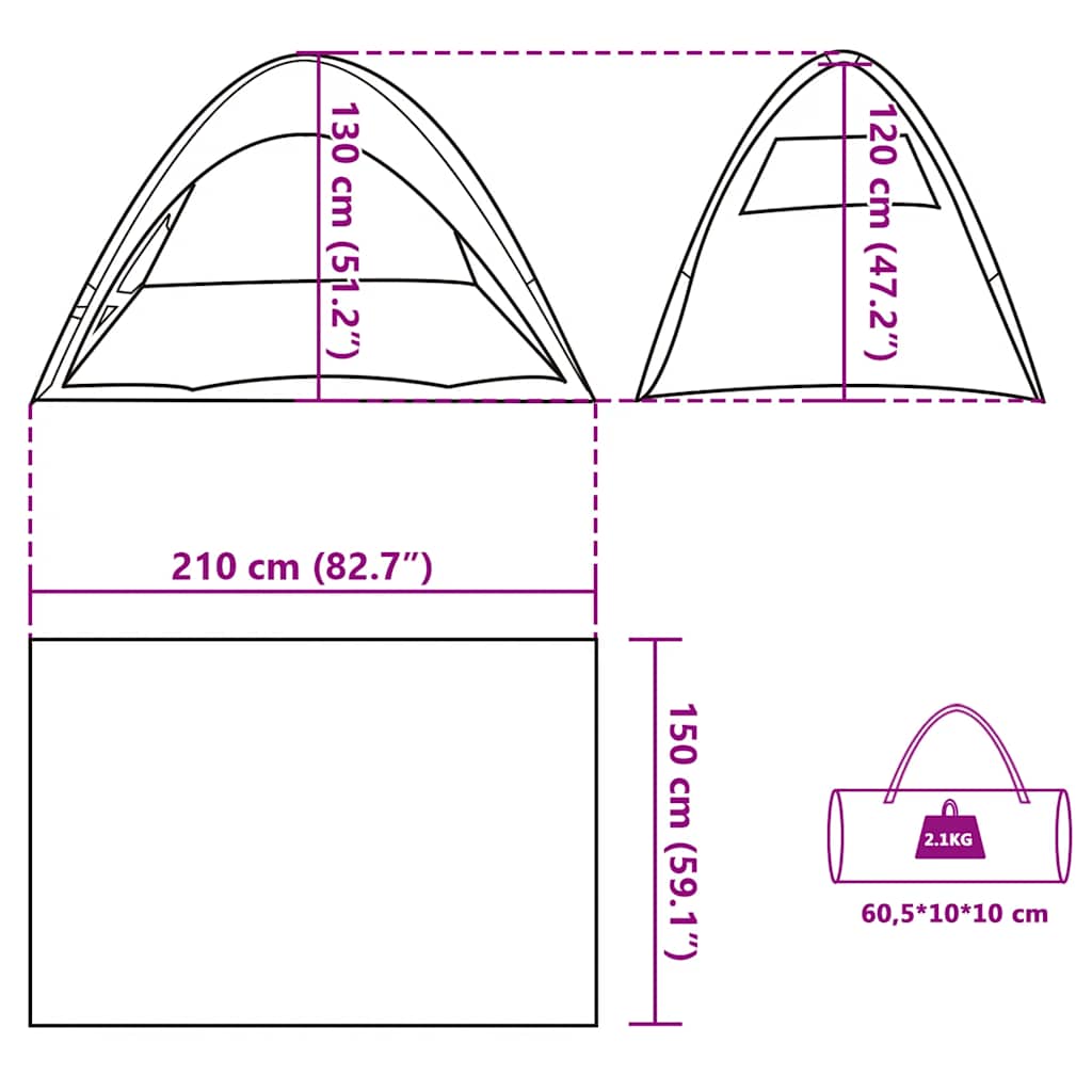 Beach Tent Azure Blue Waterproof