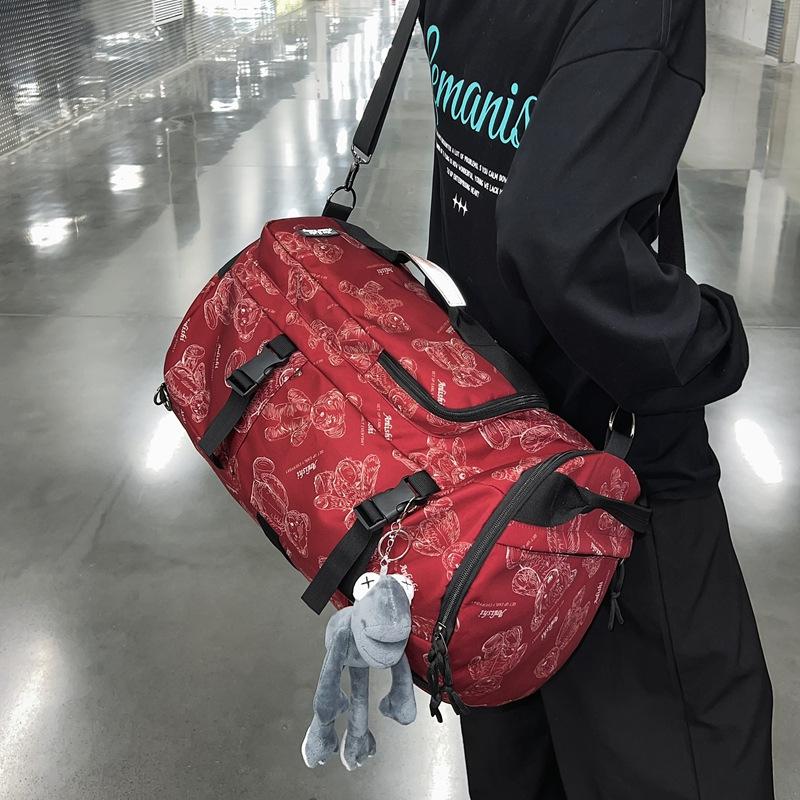 Couple Fashion Trend Printed Multifunctional Large Capacity Portable Travel Bag Household Moving Luggage Bag