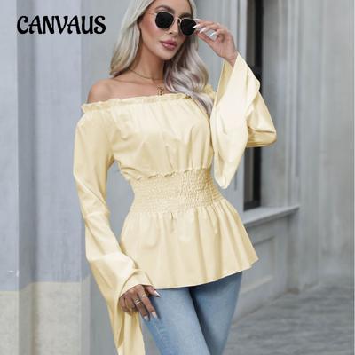 Blusa a Maniche Lunghe da Donna Taglie Forti Rinascimentale a Maniche Lunghe