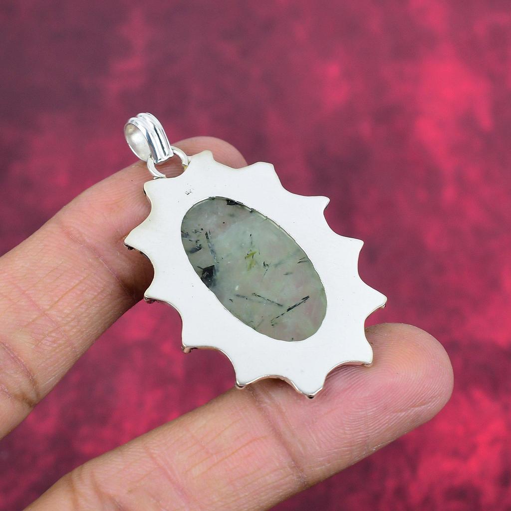 Stříbrné šperky Prehnite, 925 přívěsek z masivního sterlingového stříbra, ručně vyráběné šperky z drahých kamenů, dárky pro manželku, zbrusu nový přívěsek