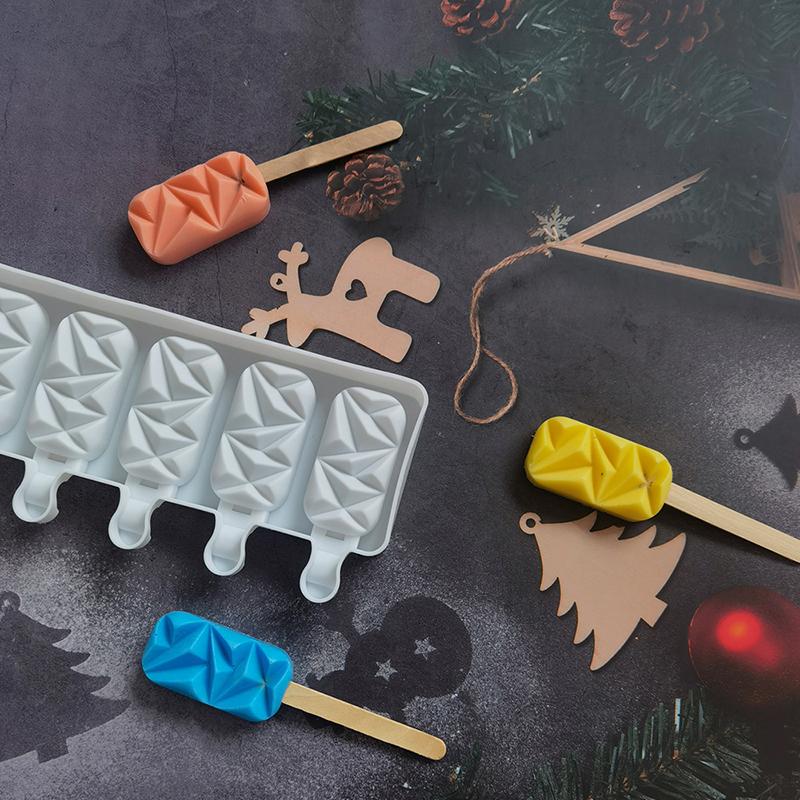 1 Stück Silikon Eisform DIY Hausgemachtes Dessert Fruchtsaft Eis am Stiel Form
