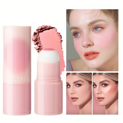 4-värviline multifunktsionaalne põsepuna pulk 3D kontuurimispulk Highlights Shadow Powder juuksepiiripuuder