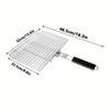 Foldable Detachable Handle Grills Basket 32cm Nonrust Steel For Family Camping Picnics Safe Heat Resistant Design