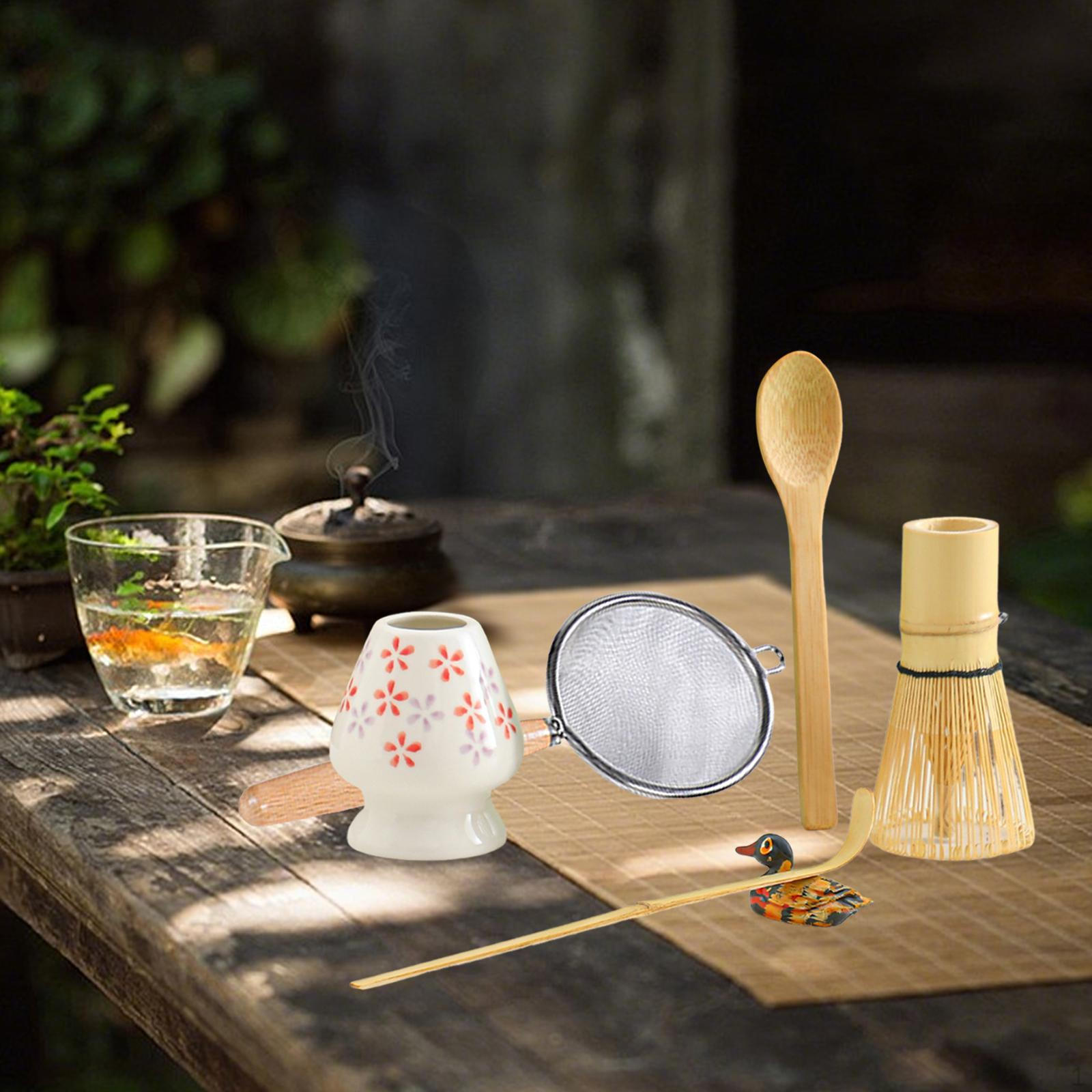 

Набор для церемониального чая матча, Аксессуары для церемонии, Традиционный венчик и подставка для влюбленных Style C