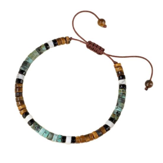 Women Bracelet Colorful Beads Decor Adjustable Length Braided Bracelet Wristwear Jewelry Gift Versatile Accessory