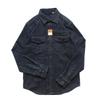 Men's Casual Retro Striped Denim Shirt Jacket - Long-Sleeved, Loose Fit for Spring and Autumn