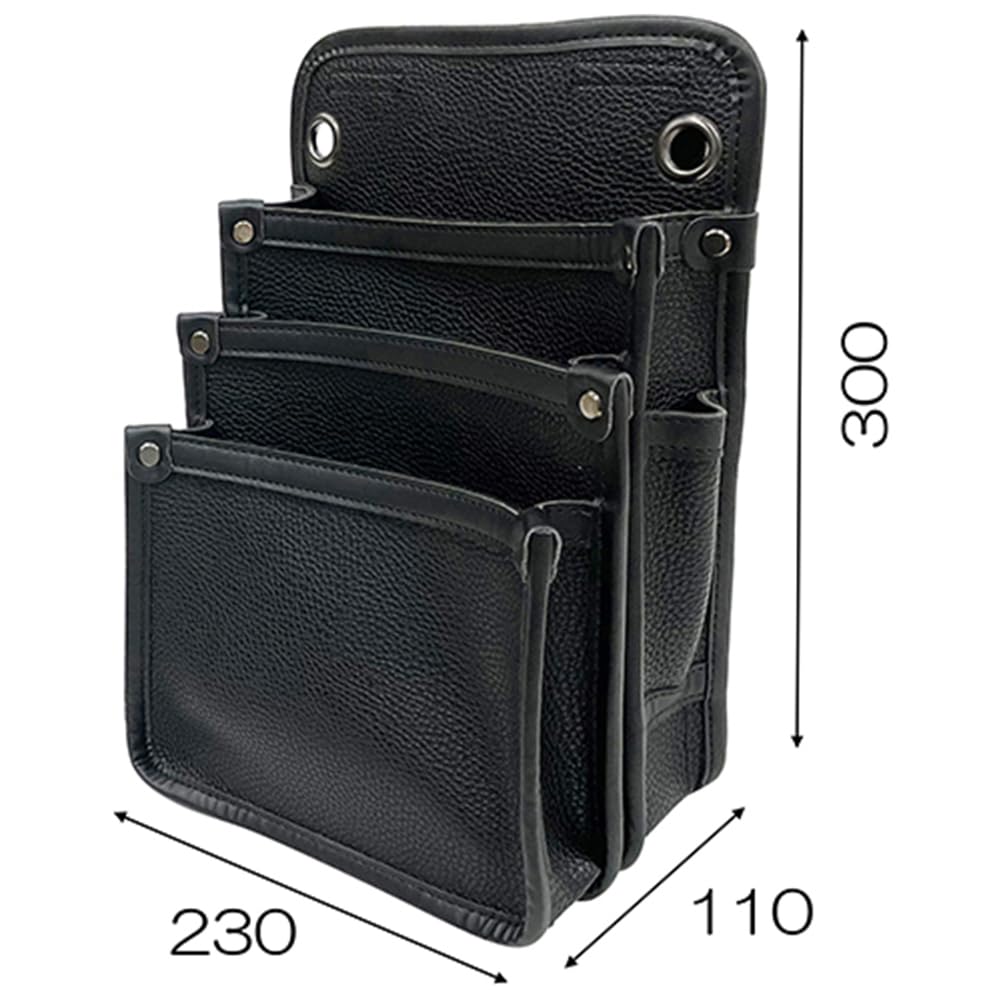 SK11 Black Tool Slim with Side Pouch, 3-Tier, Design, Pockets, SSL-NB-15