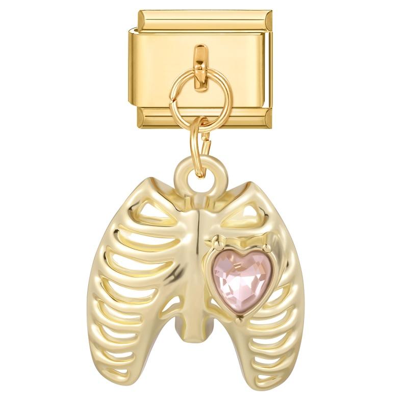 New Vintage Golden Pendant Charm Cat Butterfly Star Tennis Racket Bow Links Fit 9MM Stainless Steel Bracelet Women DIY Making