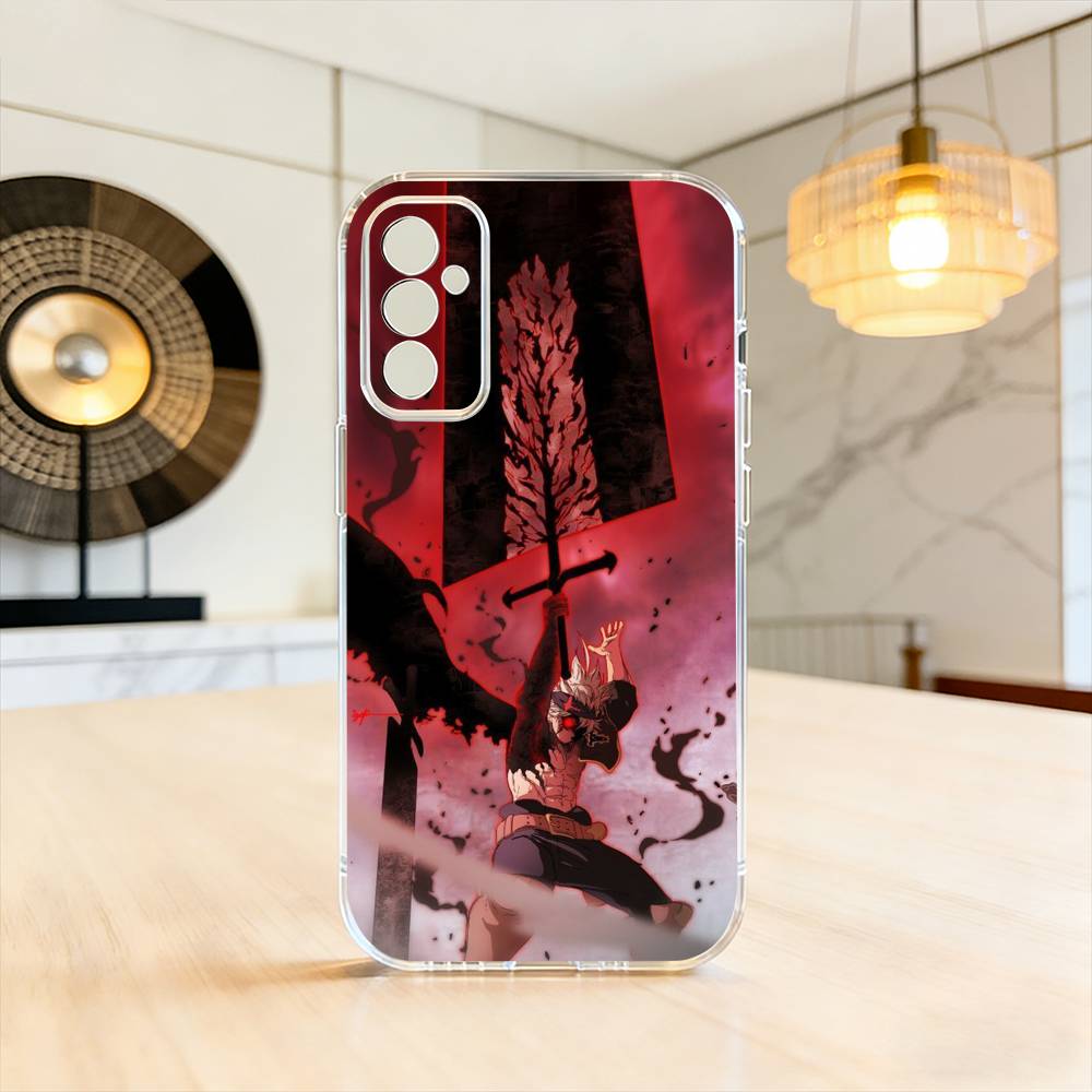 Black Clover A-Asta Cool Phone Case For SamsungA10,12,20,21S,30,31,40,50,51,52,70,71 Transparent Cover