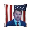 Pillow Case Charlie Kirk American Flag Polyester Pillow Cover Cute Funny Cushion Cover Pillowcases For Office Home Decorative