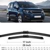 Für Peugeot Rifter 2018-2020 LHD Frontscheibenwischer 26" + 17"