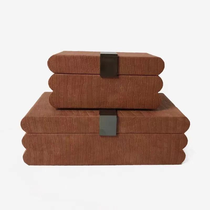 Luxury Jewelry Box Rings Storage Display Necklace Ornaments Organizer Professional Leather Art Container Earring Bracelet Boxes Woman Aesthetic Gift