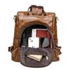 Soft Leather Letter Backpack Women's College Style Backpack Large Capacity Travel Bag