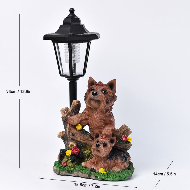 Solar Hexagonal Garden Light Animal Garden Ornament, Ranch Park Outdoor Flower Bed Decorative Light