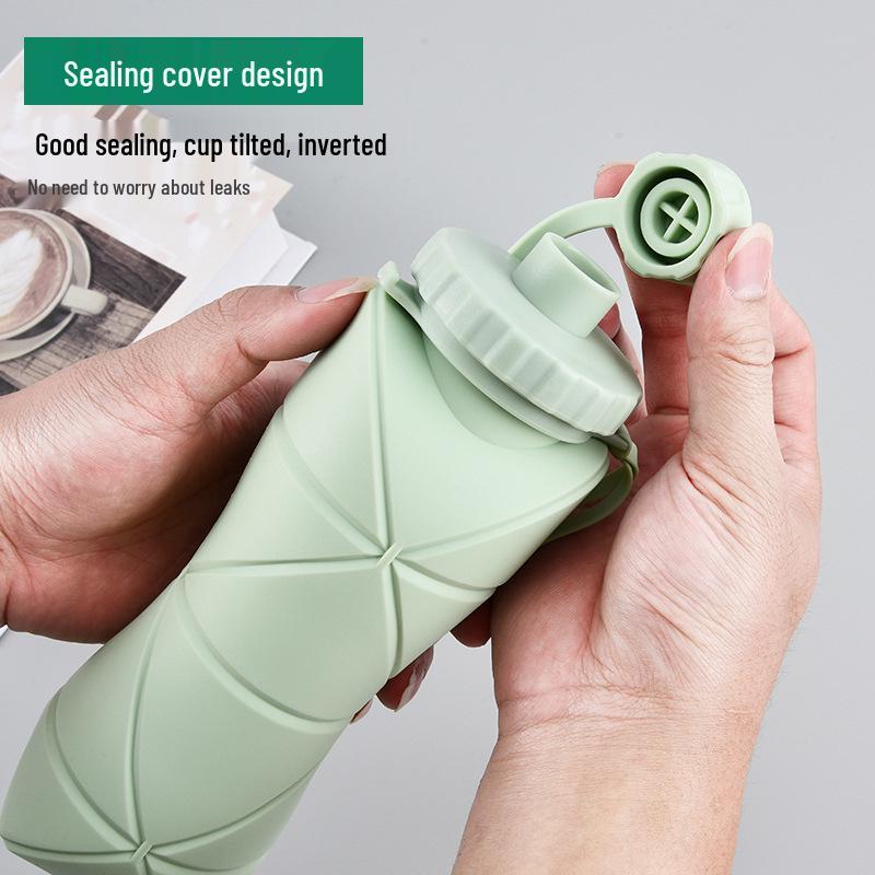Silicone Foldable Water Cup: Heat-Resistant, Drop-Proof, Portable, Telescopic Kettle with Box for Outdoor Sports and Travel