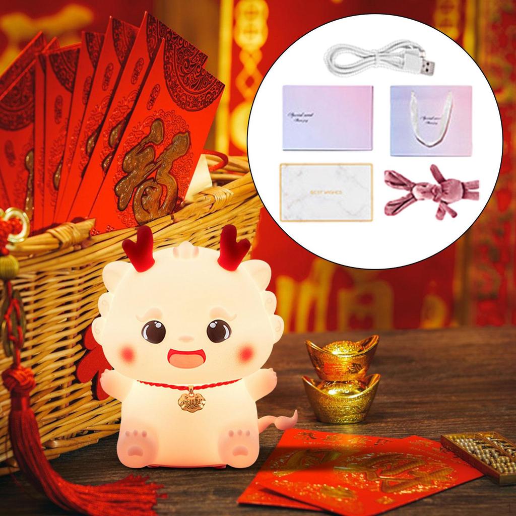 Dragon Night Lights Lamp NightStand Silicone Nursery Light Small LED Desk for Home