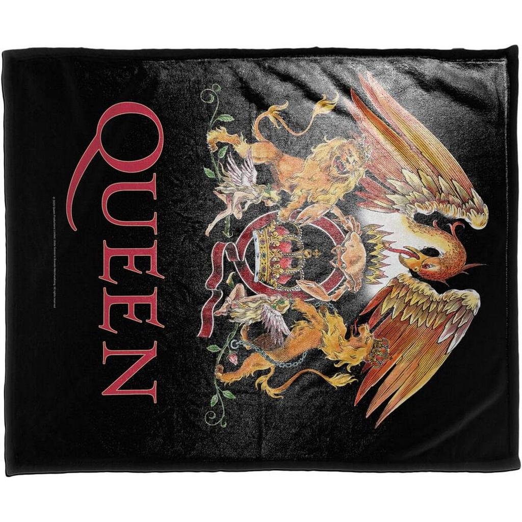 Queen Sherpa Fleece Crest Blanket