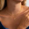 Easter Basket Stuffers CZ Cross Necklace for Women Teen Girls Dainty 14K Real Silver Gold Plated Layered Pendant Necklace Stack