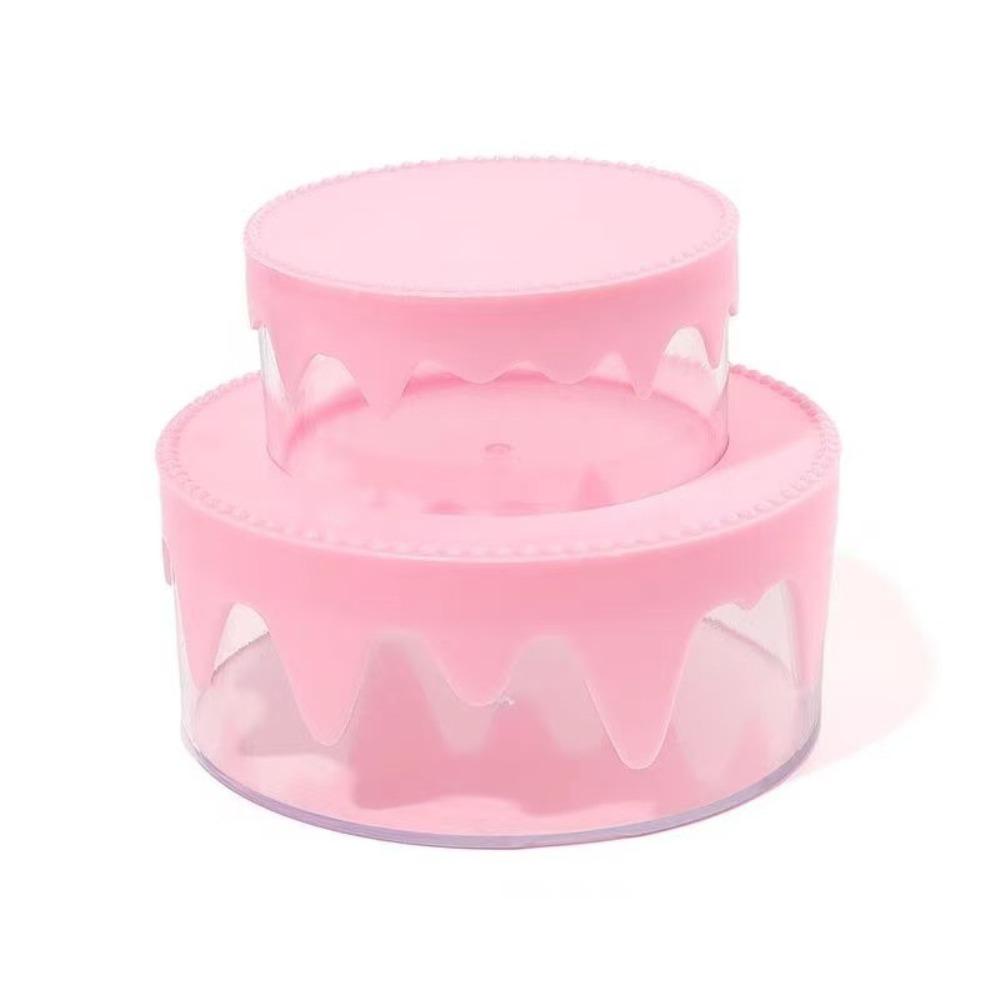 Милая прозрачная коробка для кремового торта, форма торта, ручная работа, DIY, коробка для хранения, двухслойная пластиковая коробка розовый