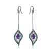 Italian Craftsmanship Original Designer Earrings Long Jewelry Accessories S925 Silver Natural Amethyst Earrings Earrings
