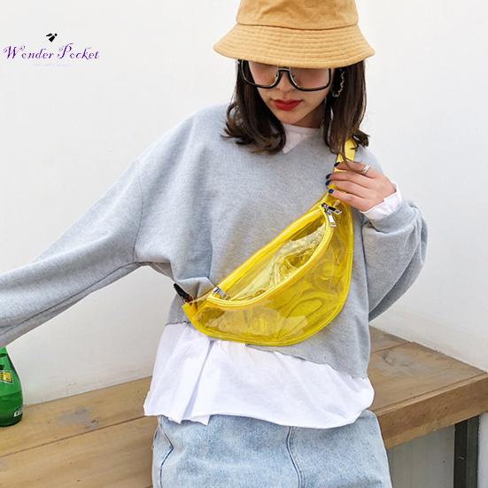 

Новейшие женщины Желе Прозрачное грудное вскармливание Талия Сумка Crossbody Плечевой чехол Fanny Pack