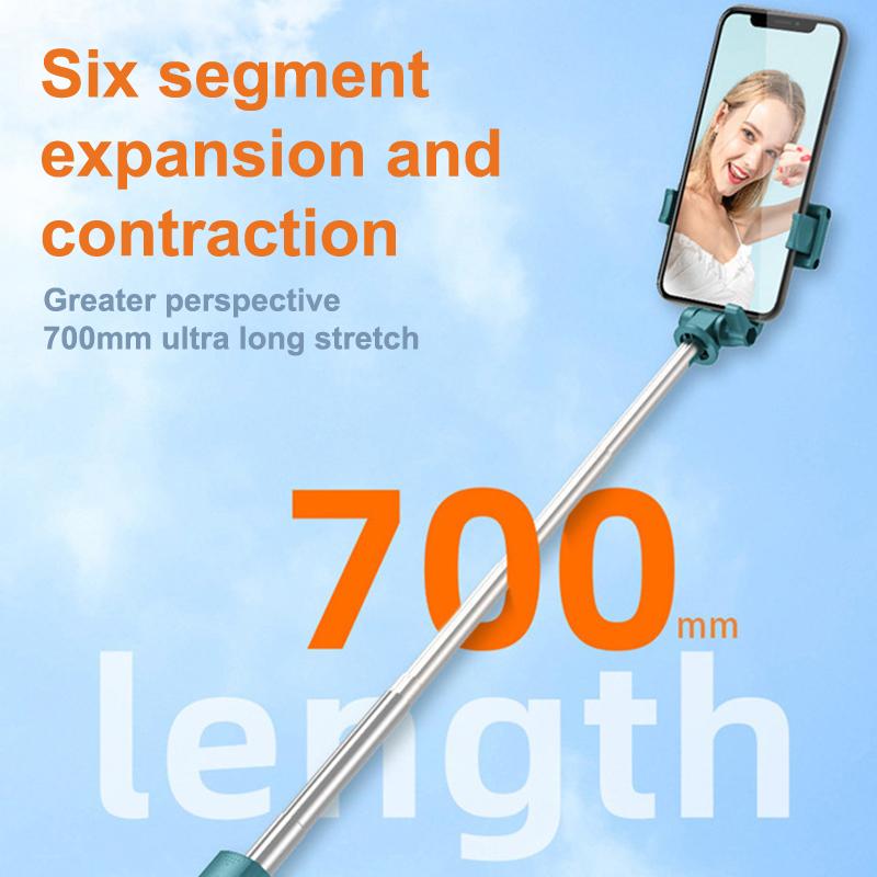 Cell Phone Selfie Stick Tripod Bluetooth Remote Wireless Selfi Stick Phone Holder Stand With Beauty Fill Light For Phone