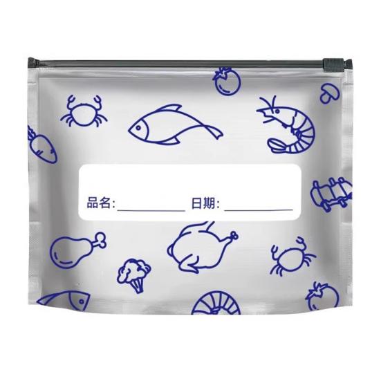 Aluminum Foil Sealed Bags Reusable Leakproof Heat Resistant Sealable Bags Vacuum Zippered Food Pouches with Label Stand-Up Bottom for Vegetable Fruit