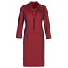 2025 Autumn Elegant Wine Red Plus Size Two-Piece Set: Long Sleeve Jacket & Mother's Wear
