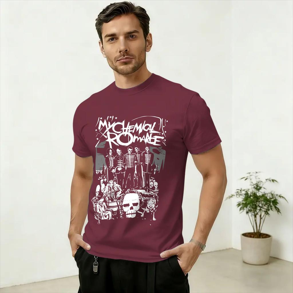 Unisex's T-Shirt MCR Band The Black Parade 2026 Tour Merch Fashion Cotton Tee Shirt Short Sleeve T Shirts Round Collar 4XL 5XL 6XL