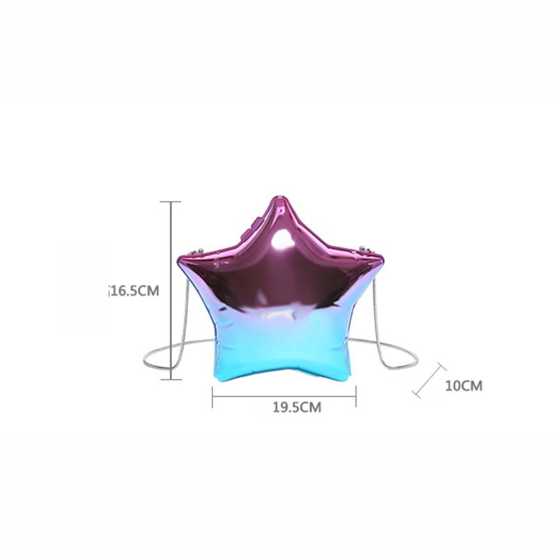 Acrylic Bright Five Pointed Star Zero Wallet Sweet Cool Spicy Girl Lipstick Party Mini Shoulder Bag Banquet Niche Candy Colored KTY