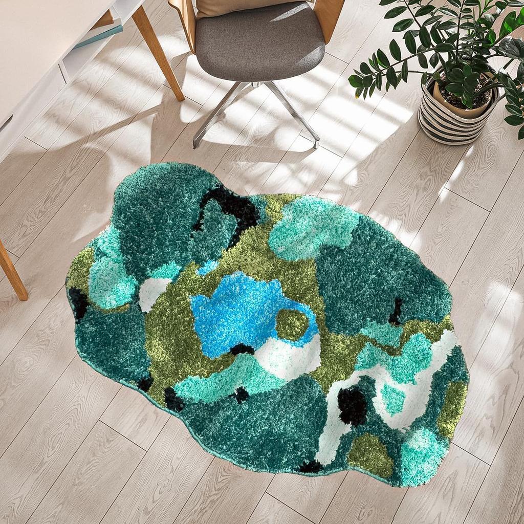 Living Room Irregular Carpet Thickened Coffee Table Mat Stain Resistant Bedside Carpet In Bedroom
