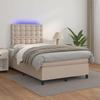 VidaXL Slat Bed Base with LED Mattress, Upholstered Bed, Double Bed, Adult Bedroom Interior Bed, 3135938