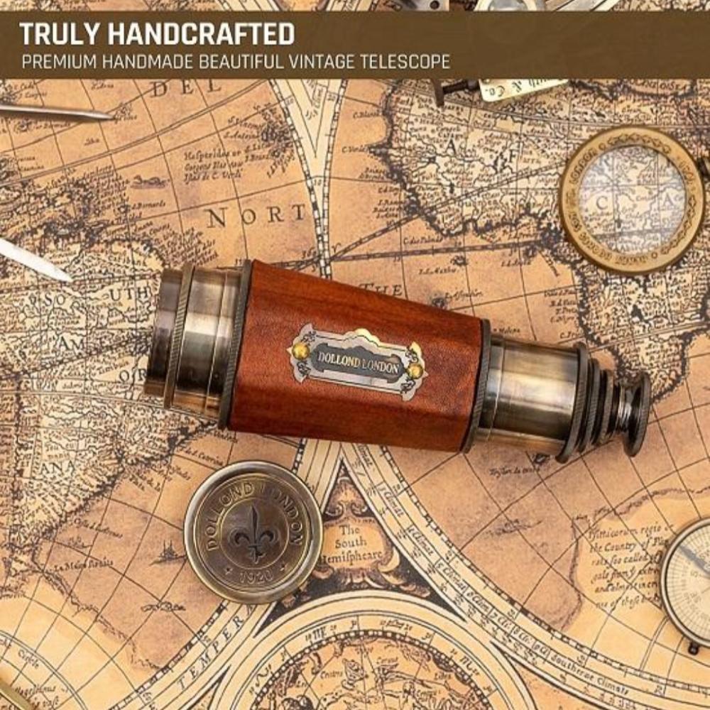 Hexagonal Taper Brass Telescope - 48.26 cm Ship Nautical Collectible