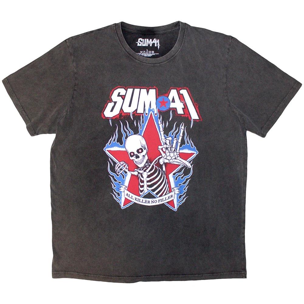 Sum 41 All Killer No Filler Skeleton Official Mens Unisex T-Shirt L