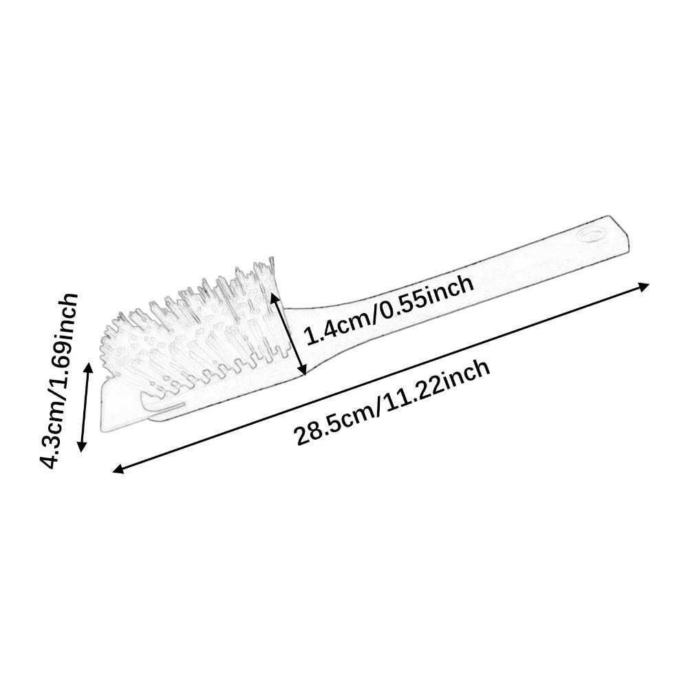 Plastic Garden Tool Brush Wooden Handle Lawn Mower Cleaning Brush Clean Scraper Brush  Gardening