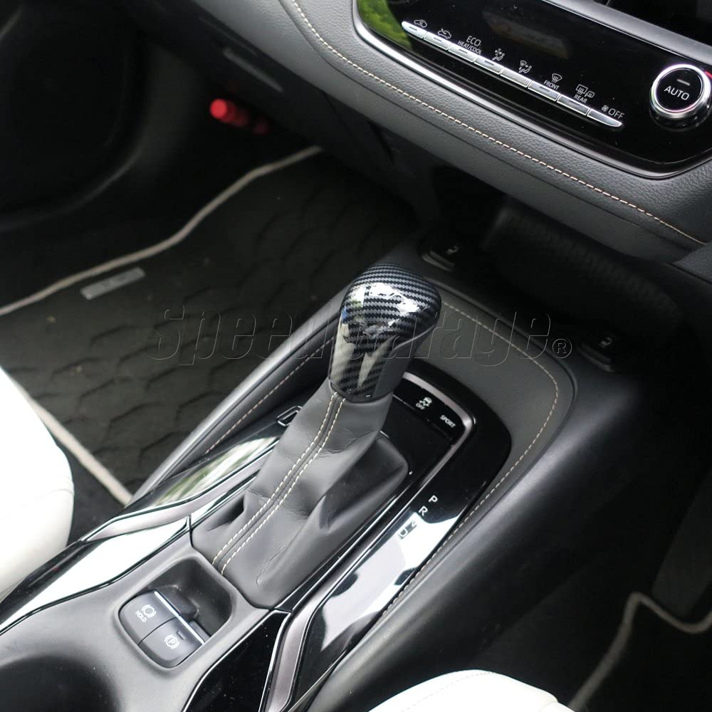 Speed Garage Carbon Fiber Shift Knob Cover Garnish for Toyota Corolla Sedan Sport Touring 210 Series Interior Custom Parts Dress-Up