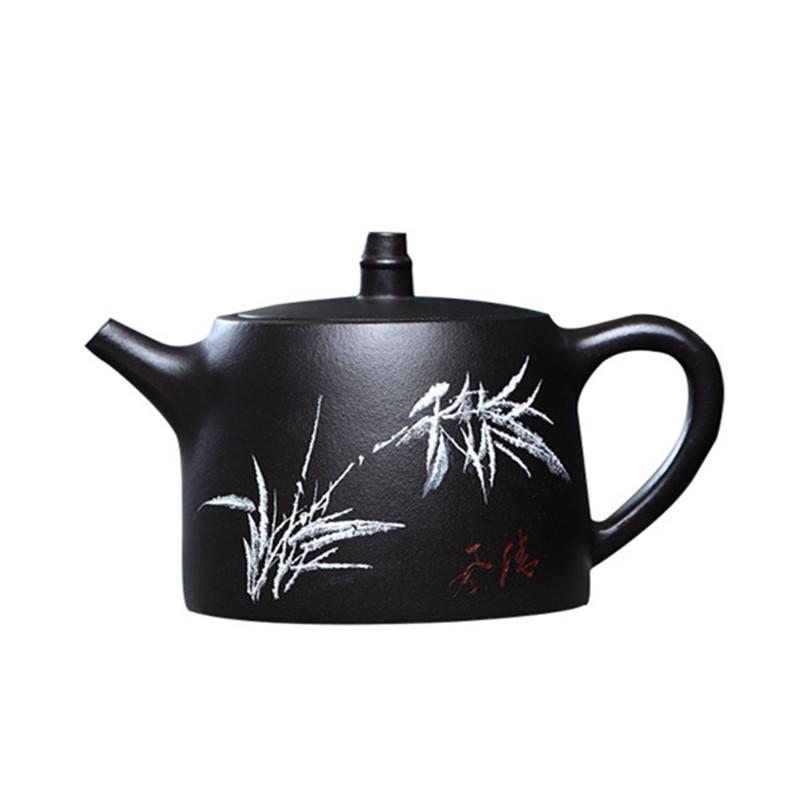 1PCS 250ml Yixing Purple Clay Teapot Original Ore Handmade Zisha Tea Set Black Mud Filter Dezhong Teapot