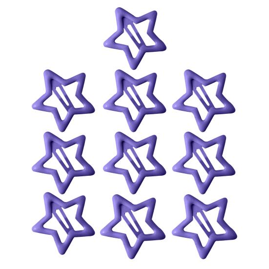 10Pcs Girl Hairpin Versatile Star-Shaped BB Clips Macaron Color Small Hair Pins Stable Hold Hair Accessories