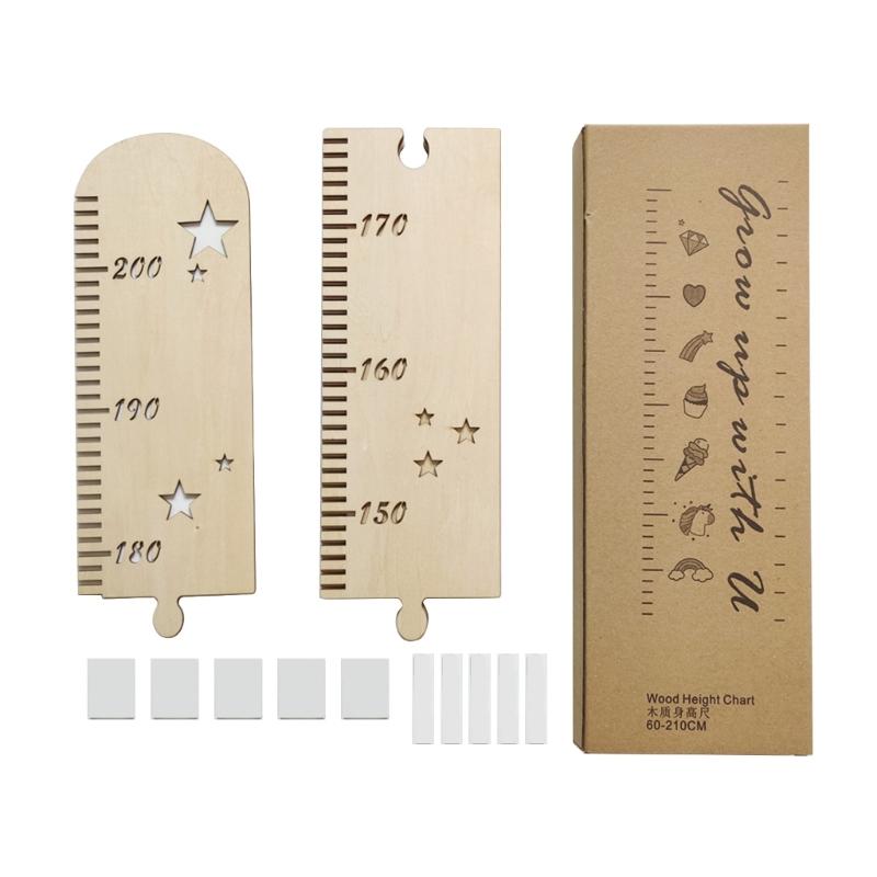 1Set Kids Height Growth Chart Ruler Children Height Gauge Room Decoration for Home Bedroom Dormitory Household