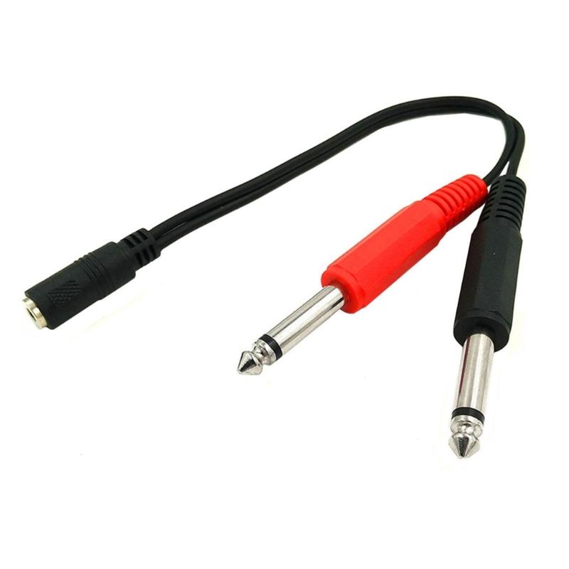 

Audio Cable 3.5mm to 2x6.35mm Splitter Audio Cable 2 Mono 6.5 Jack to 3.5 Male for Phone Mixer Amplifier Speaker 6.35mm 1