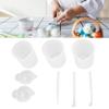Silicone Measuring Cup Set Reusable Mixing Cup Casting Craft Jewelry Making Tool