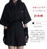 SHUMING Sommer locker kurzärmelig plissiert und koreanischer Street JK Harajuku Stil Damen Set, Passform, Massenprodukt Stil, Hemd, Rock, Gürtel, Lässig,