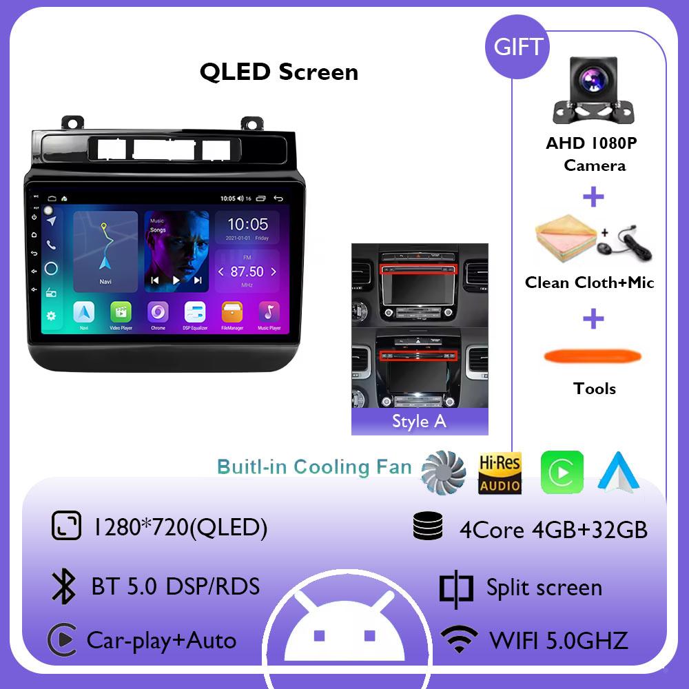 

Автомобильный мультимедийный проигрыватель Android 14 для Volkswagen VW Touareg 2012 2013 2014 2016 2018 беспроводной Carplay Android Auto 4G+WIFI