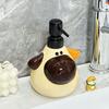 470ml Welpen-Shampoo-Flasche Kreative Keramik-Lotionflasche Separate Flaschen für Haushalts-Shampoo und Duschgel Seifenspender Badezimmer