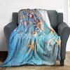 Beach Shells Landscape 3D Printed Throw Blanket Bedspread Flannel Home Blanket Plush Soft Comfortable Home Decor Blanket King