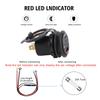 12V IP66 3.0A LED Digital Phone Charger Independent Switch Adapter with 23.6in Line Red DC12‑24V