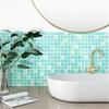 VANCORE Mosaikfliesenaufkleber Küche Remake Blatt Fliesenaufkleber Renovierung 3D Wasserdicht Abnehmbare Tapete Grün [10 Stück]